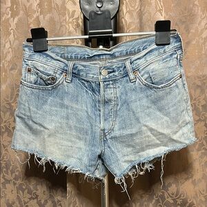 Red Tab Button Fly Levi’s Cut-Off Shorts